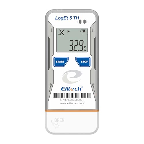 Elitech LogEt5TH USB Temperatur Und Feuchtigkeits Datenlogger, -30°C Bis 70°C, 32000 Speicherpunkte, Auto PDF/CSV-Berichte, Kompatibel Mit Windows &...