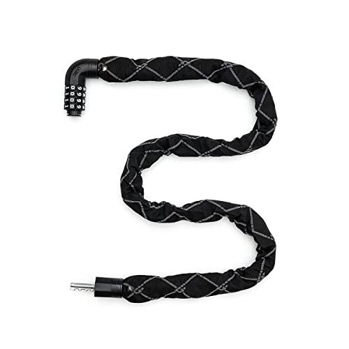 ULAC Steel Kombat Bike Chain Lock Combo, Security, Heavy-Duty, Anti-Theft Steel Chain Lock for Bicycle, Motorcycle, Door, Fence (7mm x 100cm) (Neo)