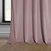 HPD Half Price Drapes Heritage Plush Velvet Curtains 96 Inches Long Room Darkening Curtains for Bedroom & Living Room 50W x 96L, (1 Panel), Ballet Pink
