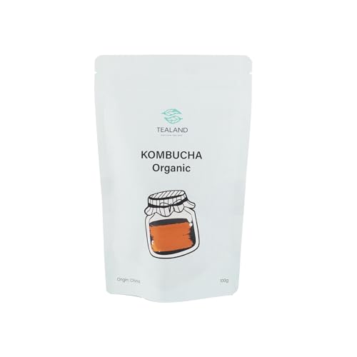 Tealand Organic Kombucha Powder (100g) Instant Probiotic Superfood Tea | Gut Health Detox & Immune Support | Non-GMO Vegan No Added Sugar | Natural Energy & Antioxidants