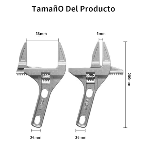 Llave Inglesa Ajustable 9 llave inglesa ajustable marca THJOPOKEEL (2)
