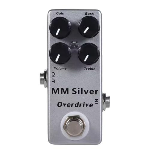 Pédale d'effets overdrive pour guitare argenté à 4 modes pour mixeur