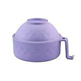 MIIDNTLX Tazón para ramen para microondas, olla de ramen para microondas con tapa, mezcla de plástico, ensalada, pasta, frutas, arroz, cereales, fideos instantáneos, juego de cuencos para cocina,