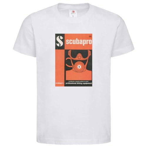 SCUBAPRO T-Shirt rétro 1963 blanc de plongée en coton souple taille S