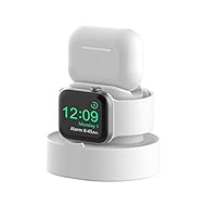 【2 in 1充電スタンド】本商品は2 in 1充電スタンドのデザインです。Airpods とApple Watch同時に充電は可能です。生活はもっと便利になりました。iPhoneを横置く、スマホスタンドとして使用可能です。ビデオを楽しめる。Apple pencilを縦置くこともできます。 【ケーブル収納&携帯便利】デスク ドックの底にケーブル固定溝があり、Apple Watch、 Airpods 二つ充電ケーブルをしっかりと固定して、ちゃんとケープル配線が管理できます。このまま状態で充電できま...