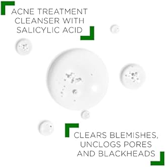 VICHY Normaderm Daily Acne Face Wash, Salicylic Acid Face Cleanser for Oily & Acne Prone Skin, Acne Cleanser that Clears Clogged Pores and Blackhead