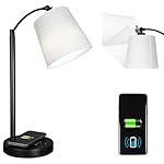 OttLite Good Housekeeping Shaded LED Desk Lamp with Wireless Charging Pad - Designed to Reduce Eyestrain - Adjustable Shade, Replaceable ClearSun LED Bulb, Crafting, Reading Light & Studying Lamp