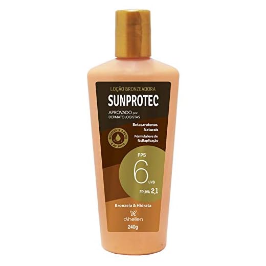 AMOTAOS Loção Bronzante Dh Sunprotect Fps 6 Di Hellen Cosméticos