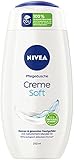 Aroma en crema delicado: en cada aplicación, el gel de ducha sedoso Nivea Creme Soft mima con su aroma suave y la espuma de ducha aterciopelada.