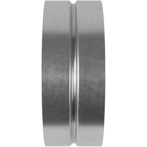 Vent Systems 8'' Inch Galvanized Steel Duct Connector - Round Ventilation Duct Extension - Metal Dryer Vent Coupler - Metal Hose Coupling - Dryer Pipe Connector