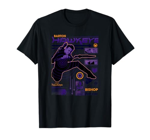 T-shirt Marvel Hawkeye Barton Bishop Collage pour fan de comics et super-héros