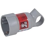 ENCHUFE LEGRAND: Toma Schuko. Con abrazadera de cables interna. Color Gris.