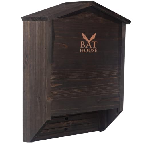 The Ultimate Wooden Bat House for Outdoors - A Large Double Chamber Box Perfectly Designed to...