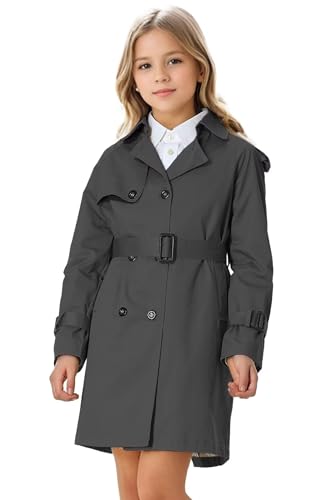 Image of Cromoncent Kids Rain Jacket, Raincoats Lightweight Waterproof Trench Coat for Boys Girls