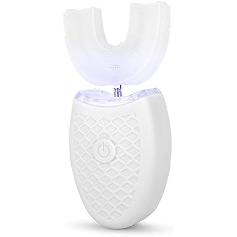 U Förmiges Erwachsene Zahnbürste, Elektrische Automatische Zahnbürste mit Silikonbürstenkopf Reinigung Zahnbürste Aufladbar Cover