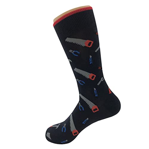 Tool Dress Socks Funny Novelty Crazy Fun Design Men Size 8-12 Cotton Casual Crew Colorful Funky Fancy Socks Gift for Men3