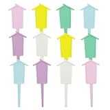 Etichette vegetali per piante da interno, cartelli da giardino per verdure - Segni di etichette vegetali T-tipo | Tag di in vaso impermeabile, 12x segnali di frutta vegetale per fiori del vivaio