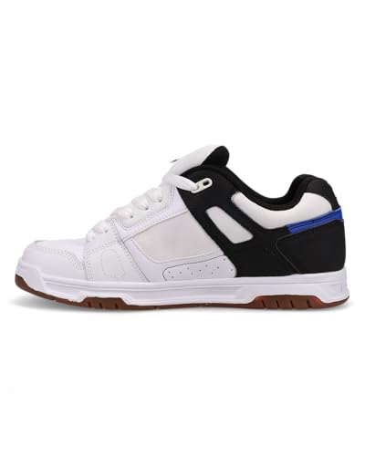 Image of DC Men's Stag Skate Shoe, White /Black /Blue /Gum, 14