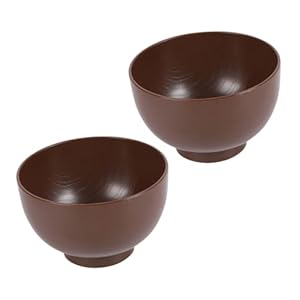 CIYODO 2 Stück Japanische Suppenschalen Braun ABS