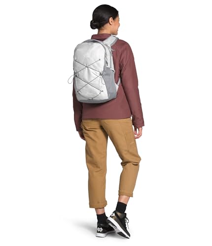 Image of The North Face Women's Jester Everyday Laptop Backpack - Commuter Travel Bag, Laptop Sleeve, Water-Repellent, TNF White Metallic Melange /Mid Grey-NPF, One Size