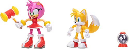 Sonic The Hedgehog Sonic 4" Action Figure 2 Pack - Modern Tails & Modern Amy #TOP2