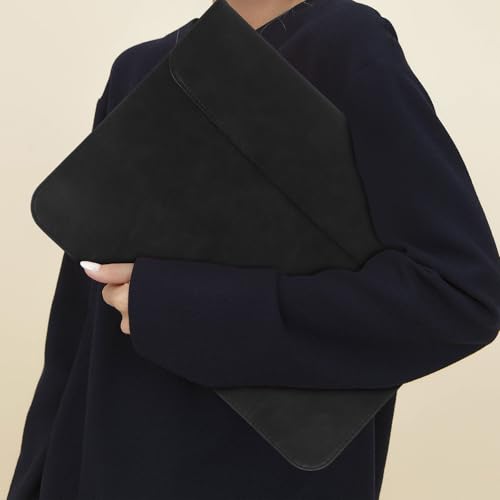 Pochette ordinateur portable 13.3 pouces en cuir synthétique premium noir - 7