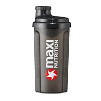 MaxiNutrition Protein Shaker für Eiweiß Getränke, 500 ml, schwarz, mit Sieb, klumpenfrei shaken, Drehverschluss
