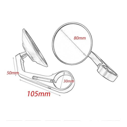 Espejo retrovisor para manillar de motocicleta 700CLX con extremo de espejo lateral angular 5