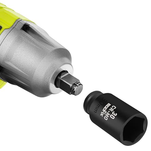 Image of 30mm Socket 1 /2 inch Drive Deep Impact Metric Socket,CR-MO 6 Point for Easy Removal of Axle Nut