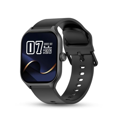 Image of PunnkFunnk NovoLux HD Display Smartwatch for Men & Women Answer /Make Calls, Heart Rate Monitor, 113+ Sports Modes, Step Counter, IP68 Waterproof, Compatible with Android & iOS(Black)
