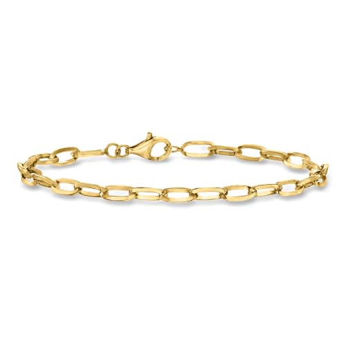 Image of Ross-Simons Solid Paper Clip Link Bracelet