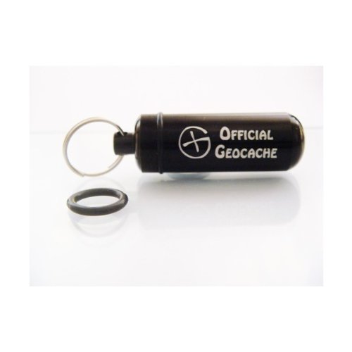 Geocaching - Micro capsule "Ufficial Geocche", 5 cm, colore: Nero