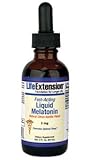 Life Extension Fast-Acting Liquid Melatonin, Natural Citrus-Vanilla Flavor 3mg, 2 fl oz