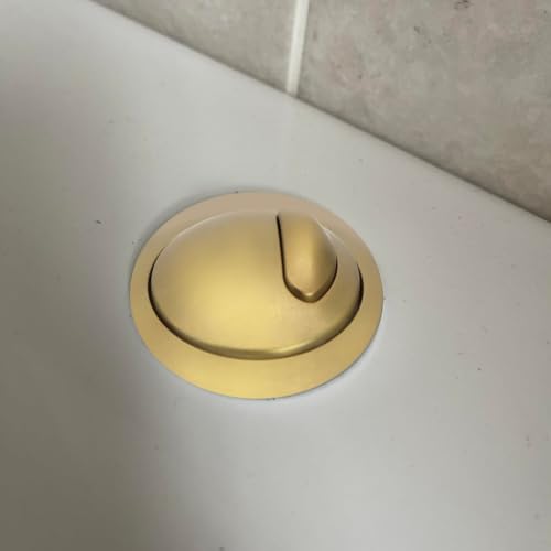 Botón de inodoro de oro cepillado para cisterna doble compatible con Optima49 de Twyford 7