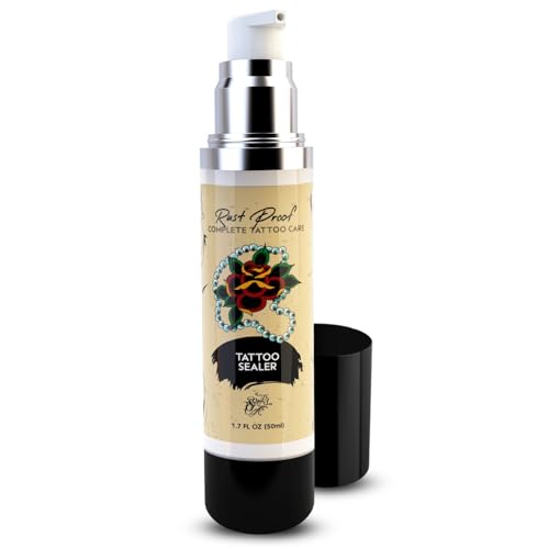 Rust Proof Tattoo Sealer 1.7 fl oz – Tattoo Sealing Body Lotion for Pre-Care, Recovery & Long Term Ink Maintenance - Lightweight Moisturizing Lotion with 14+ Botanicals – Non-Greasy & Fast-Absorbing