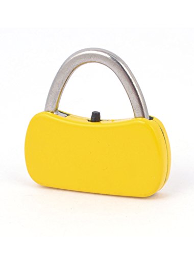 Image of Aexit Yellow Metal Padlocks & Hasps Bag Shaped Resettable 3 Digits Jewelry Box Drawer Suitcase Combination Password Combination Padlocks Lock Padlock