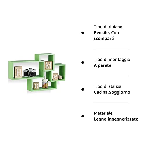 Relaxdays 10021900_53 Cubi da Parete, Mensole