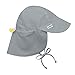 i play. Baby Flap Sun Protection Swim Hat, Gray, 9-18 Months