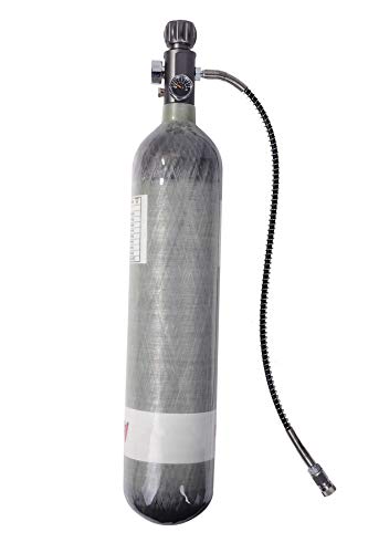 Non Regulated 7/8-14Unf Paintball Fill Station Paintball Pcp Air Gun Charging Valve Dual Gauge Up To 4500Psi With 20" High Pressure Hose #TOP1