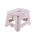 Sgabello Pieghevole per Bambini con Manico Sgabello Pieghevole Portatile in Plastica per Bambini Piccoli per Bambini Adulti Bambini A Casa Cucina Bagno (Color : Pink, Size : Square)