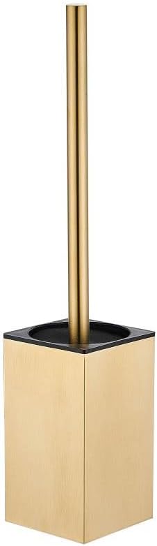 Toilet Brush and Holder Set, LSWYYP Stainless Steel Square Toilet Bowl Cleaner Freestanding with Lid,Toilet Cleaner Brush Set for Bathroom Storage