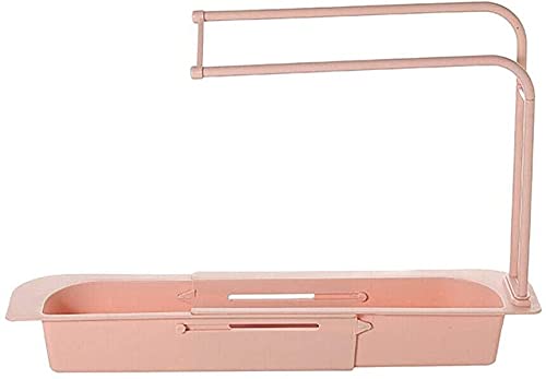 YZJSSL Panier de vidange extensible pour évier de cuisine, restaurant - Grande capacité - Installation facile - Rose