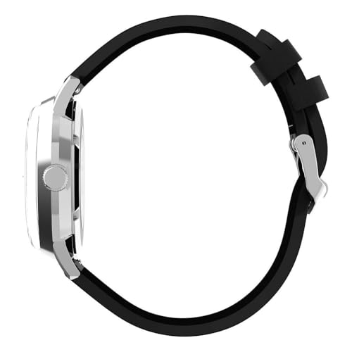 Timex Men's Marlin Automatic Peanuts Sketch 40mm Watch - Black Strap Silver-Tone Dial Stainless Steel Case, Black