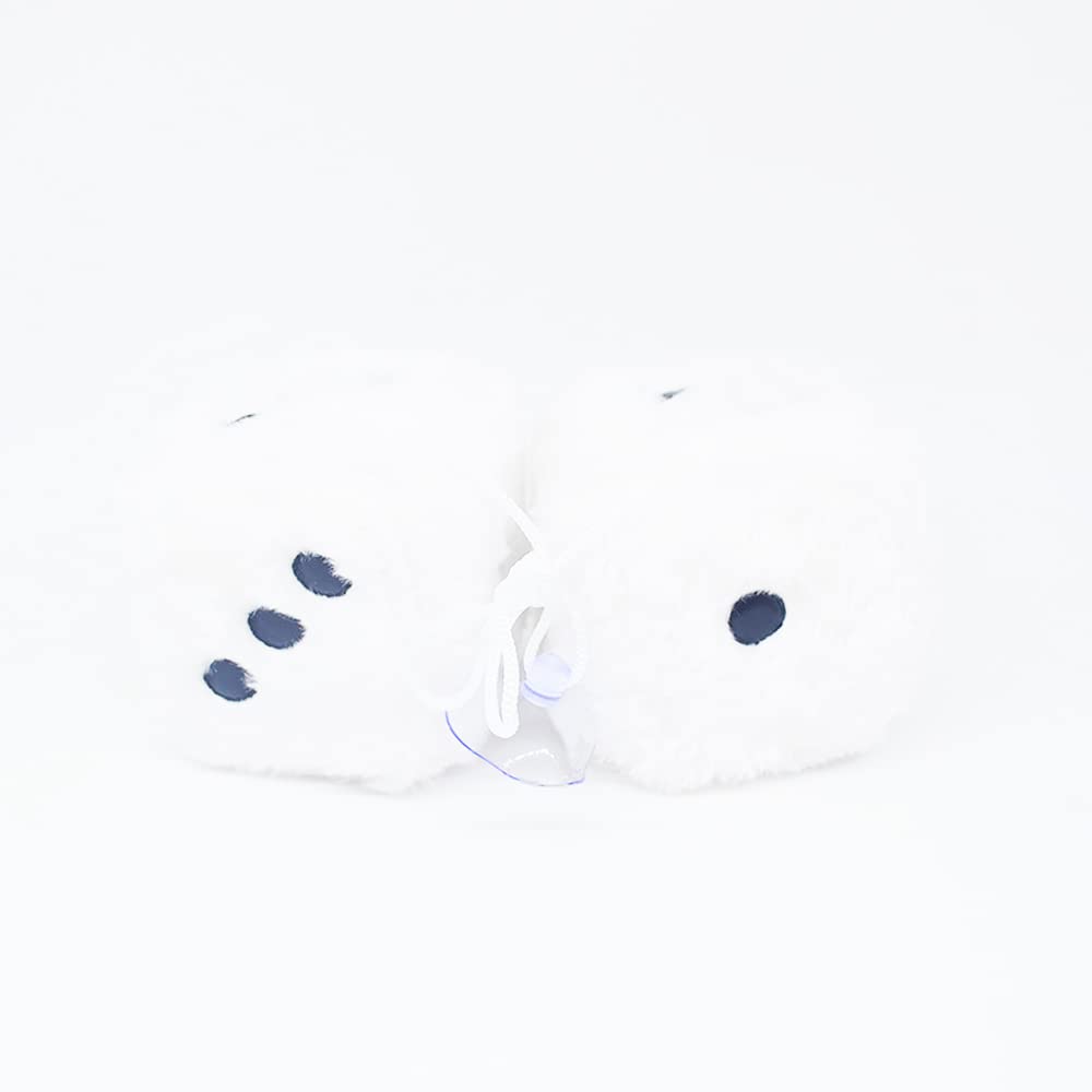 2 Dés Décoratifs Voiture Blancs - Feu Vert