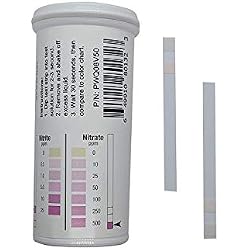 Nitrite 0-25 ppm, Nitrate 0-500 ppm Two Pad Test Strip [Vial of 50 Strips]