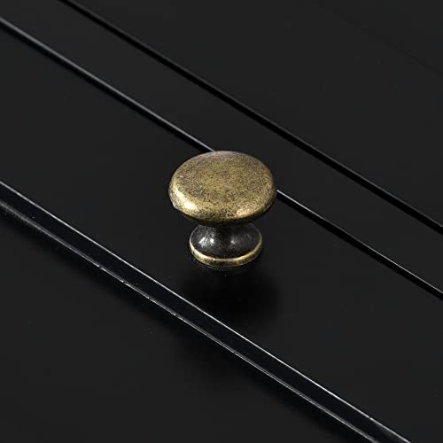 Knocbel Modern 3-Drawer Console Table Buffet Sideboard With Adjustable Shelves And 3 Doors, Entry Hallway Foyer Table Sideboard Coffee Bar Cabinet With Metal Handles, 44.9"W X 14.8"D X 31.1"H (Black) #TOP7