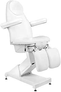 Activeshop Basic 156 Kosmetikliege Massageliege Massagetisch Massagestuhl Weiss bis 200 kg belastbar Premium-PU-Leder mit 3 motoren vollelektrisch 178 x 76 x (62-86) cm (L x W x H)