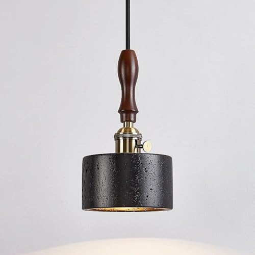Lustre vintage travertin noir ZR98US pour éclairer un îlot de cuisine