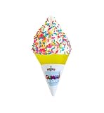 Mojoz Gummi Cone, Lemon Flavor Candy Ice Cream Cones and Sleeves, 40 per Case