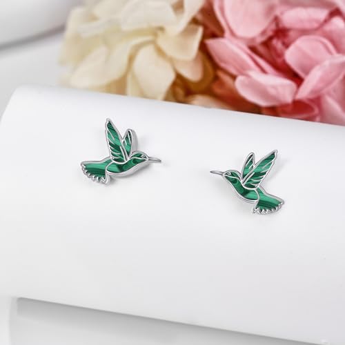 Image of Animal Stud Earrings 925 Sterling Silver Elephant /Unicorn /Chicken /Flamingo /Highland Cow /Hummingbird Earrings Animal Jewelry Gifts for Women